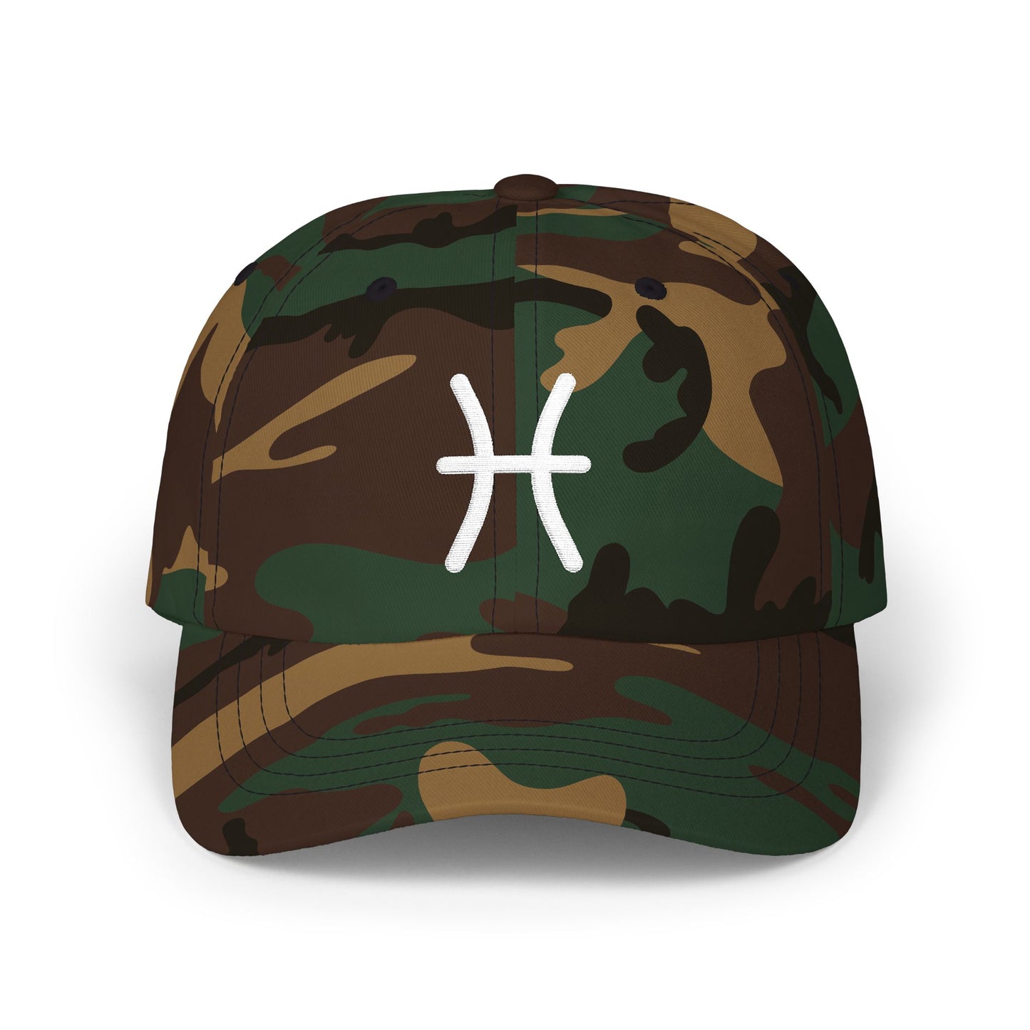 Pisces Zodiac Hat — White Glyph