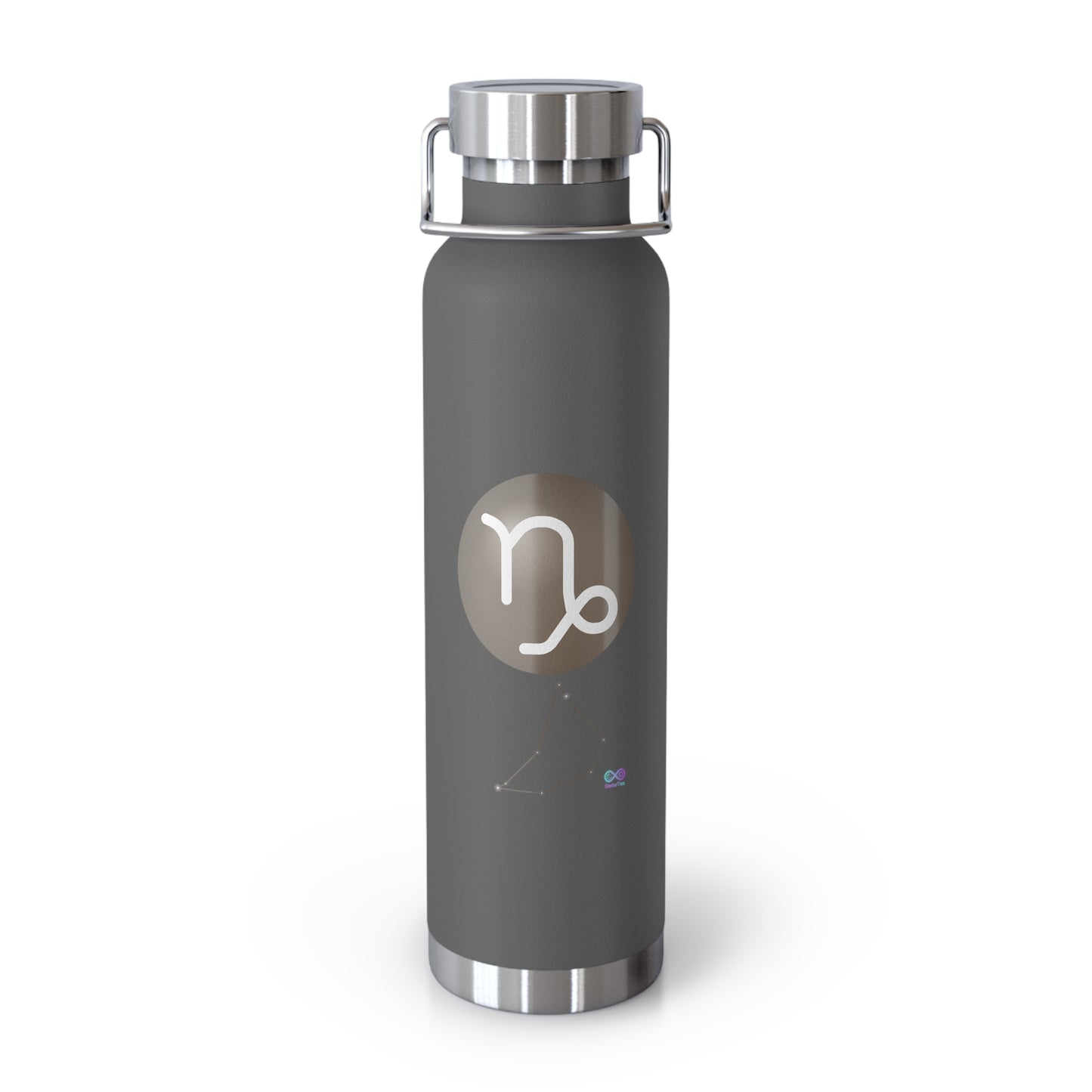 Capricorn Zodiac 22oz Insulated Water Bottle — Copper Symbol Travel Flask