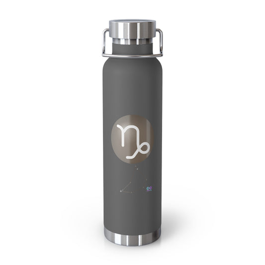 Capricorn Zodiac 22oz Insulated Water Bottle — Copper Symbol Travel Flask