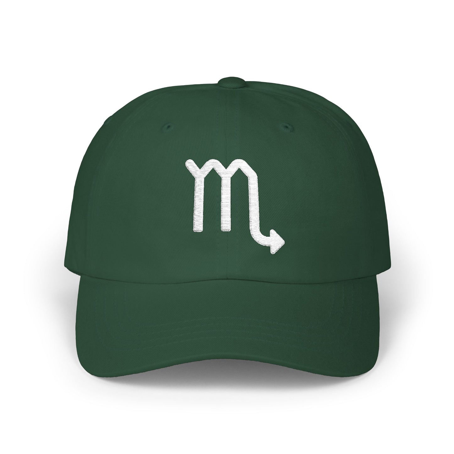 Scorpio Zodiac Hat — White Glyph