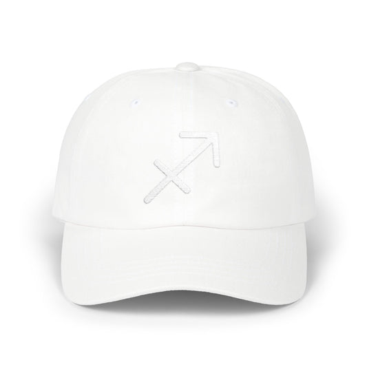 Sagittarius Zodiac Hat — White Glyph
