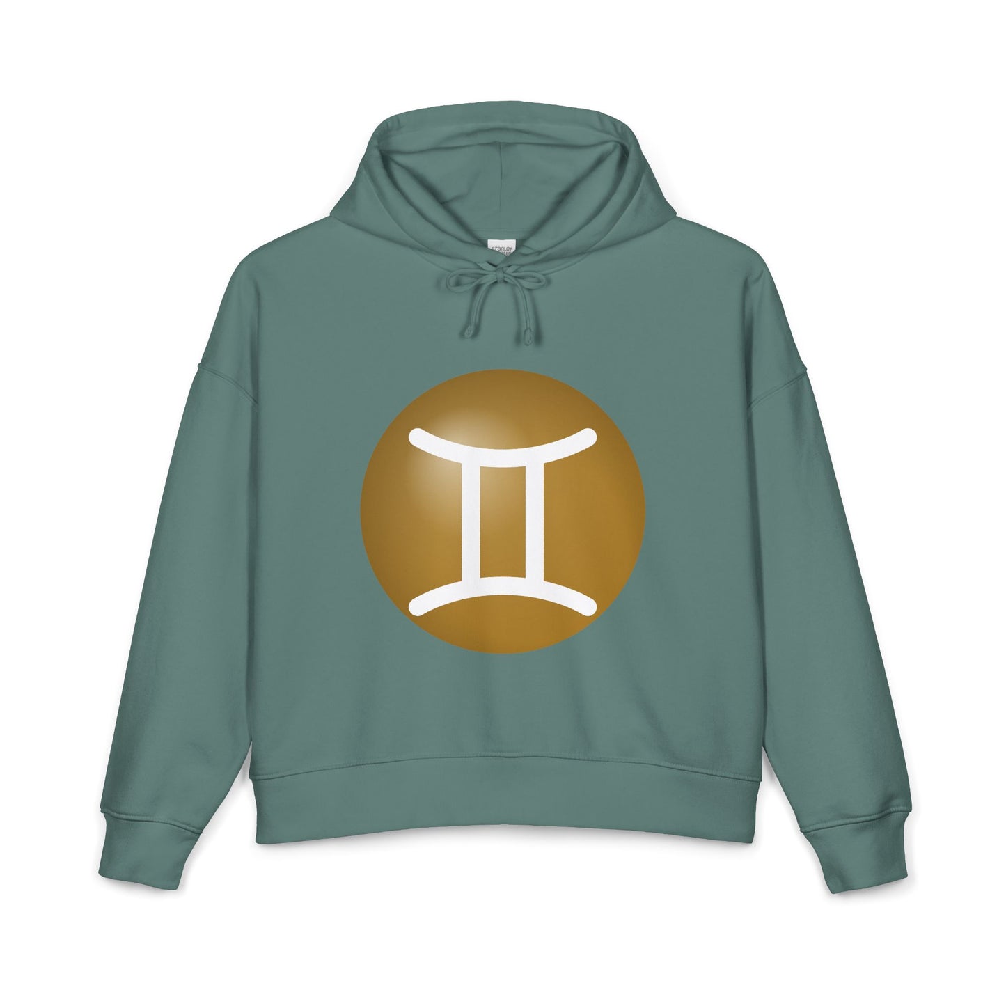 Women's Gemini Zodiac Hoodie — Organic Midweight Astrology Glyph Sweatshirt