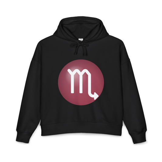 Women's Scorpio Glyph Organic Hoodie — Zodiac Astrology Sweatshirt