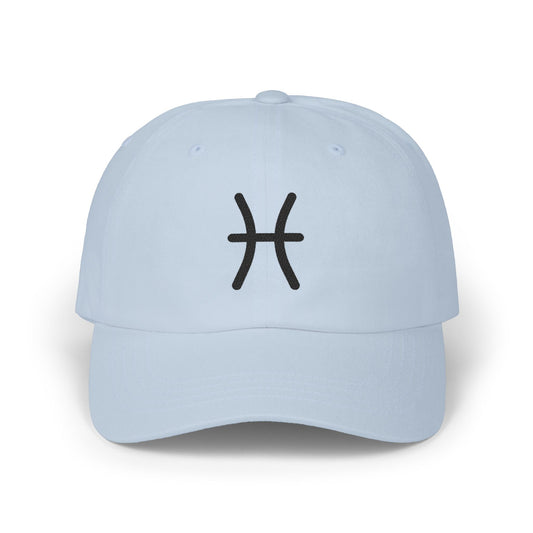 Pisces Zodiac Hat — Black Glyph