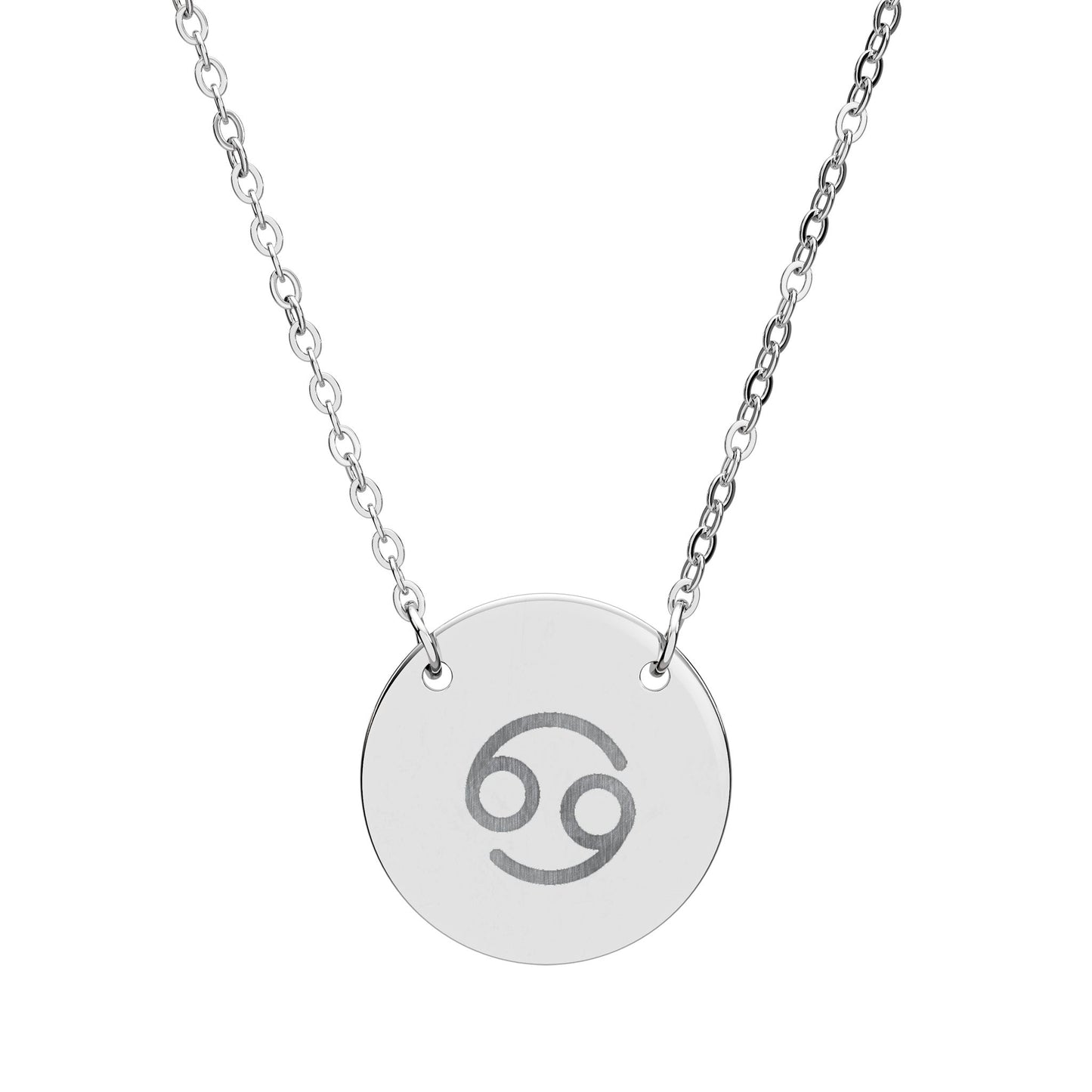 Cancer Engraved Zodiac Necklace