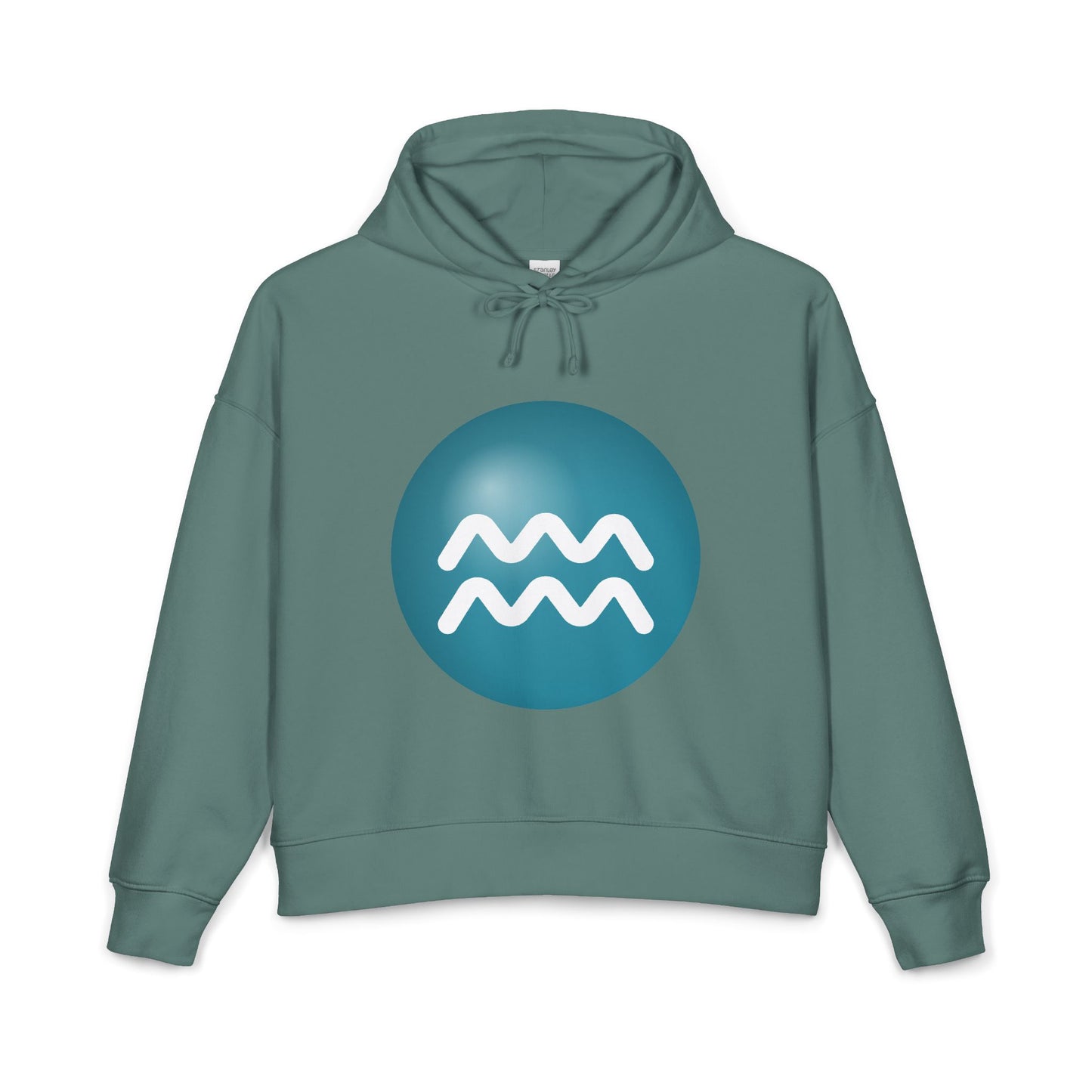 Women's Aquarius Glyph Hoodie — Organic Midweight Astrology Sweatshirt