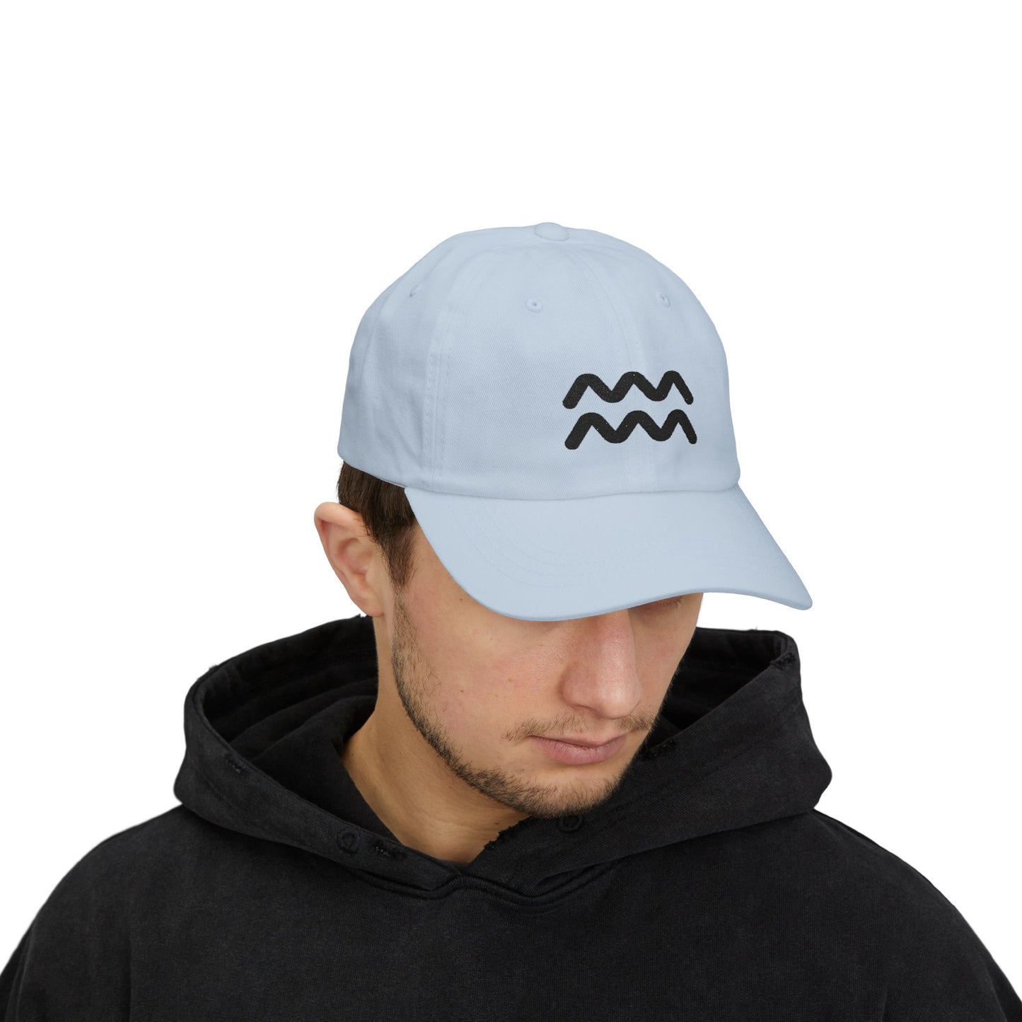 Aquarius Zodiac Hat — Black Glyph