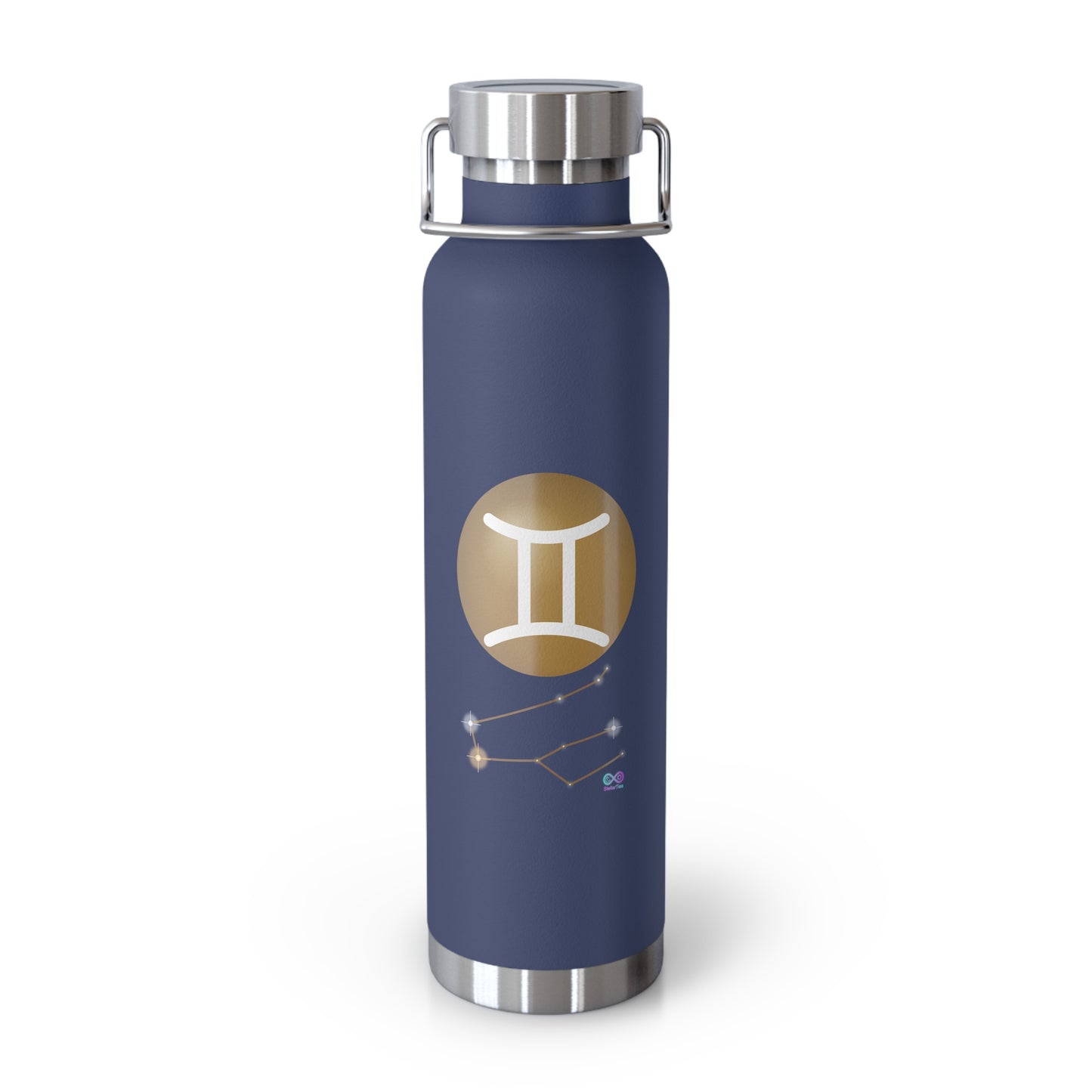 Gemini Zodiac Copper Vacuum Water Bottle — 22oz Insulated Bottle