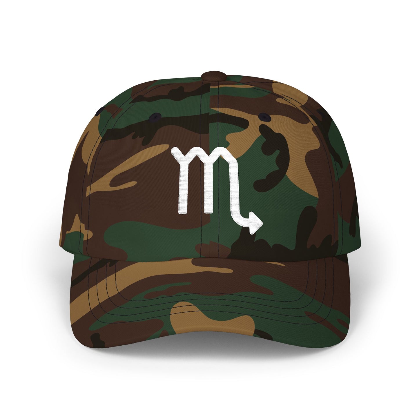 Scorpio Zodiac Hat — White Glyph