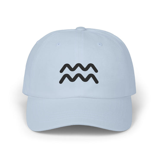 Aquarius Zodiac Hat — Black Glyph