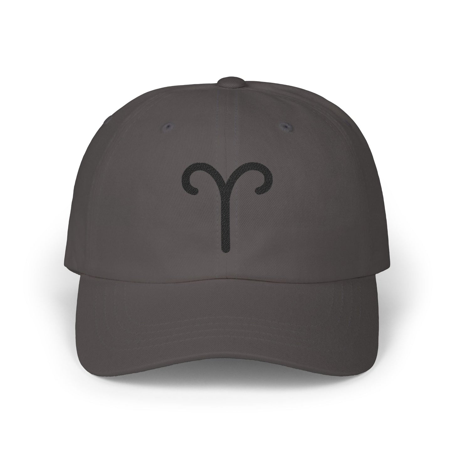 Aries Zodiac Hat — Black Glyph