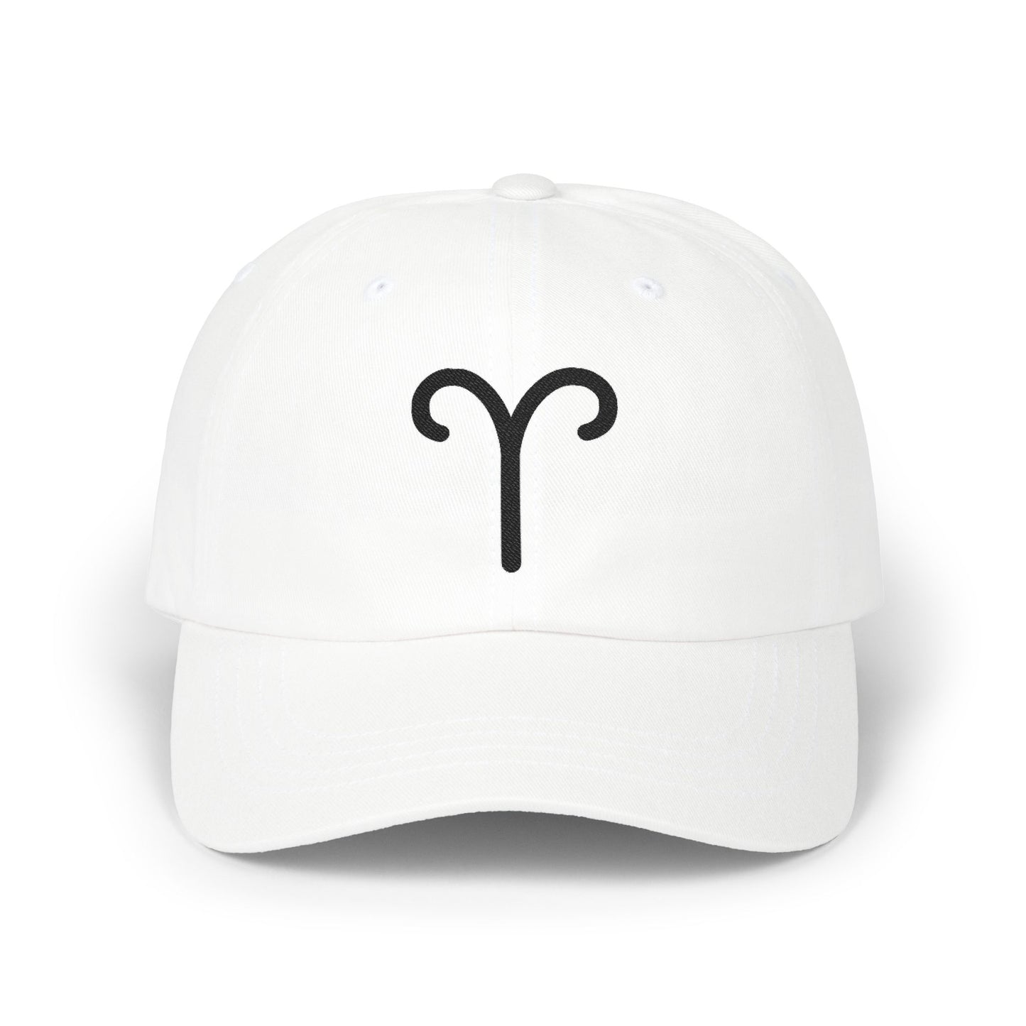 Aries Zodiac Hat — Black Glyph