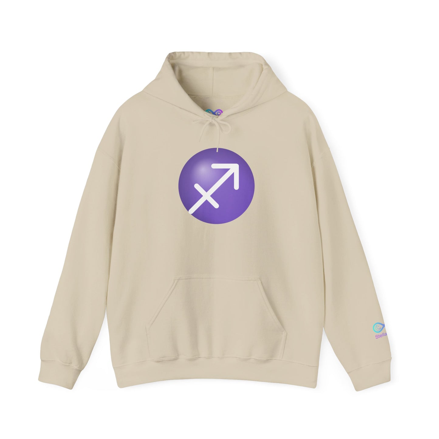 Unisex Sagittarius Zodiac Hoodie – Purple Astrology Sweatshirt