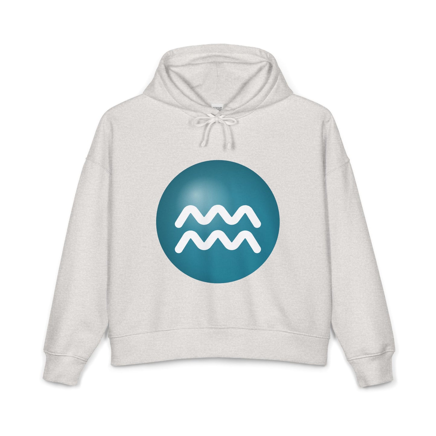 Women's Aquarius Glyph Hoodie — Organic Midweight Astrology Sweatshirt