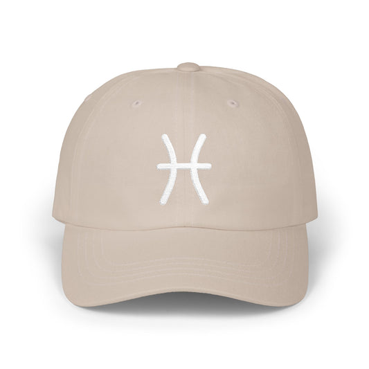 Pisces Zodiac Hat — White Glyph