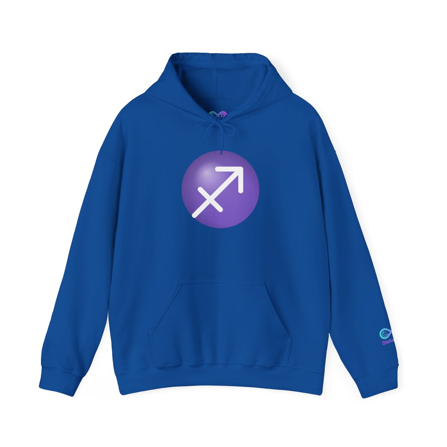 Unisex Sagittarius Zodiac Hoodie – Purple Astrology Sweatshirt