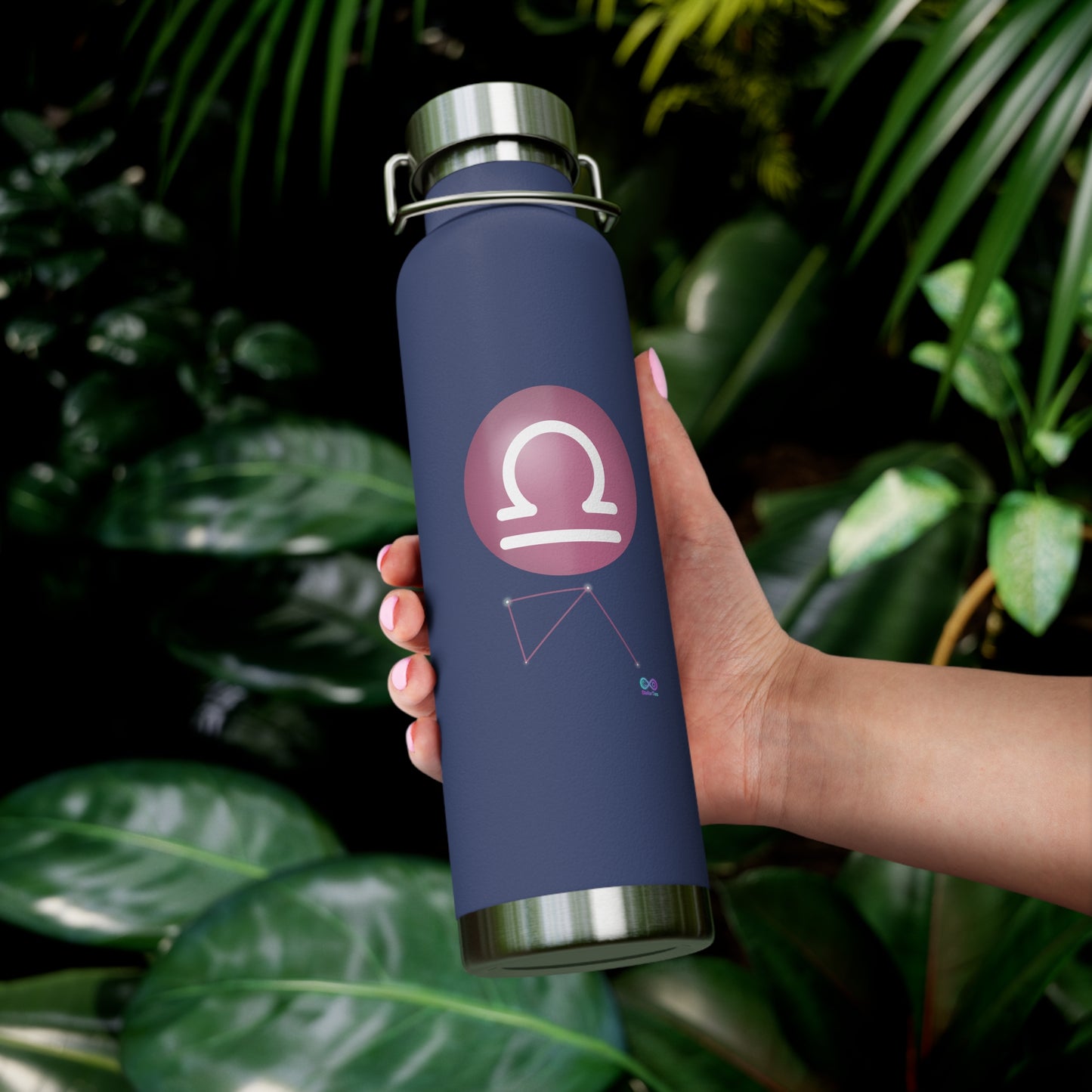 Libra Zodiac Stainless Steel Water Bottle — 22oz Insulated Copper Vacuum Flask