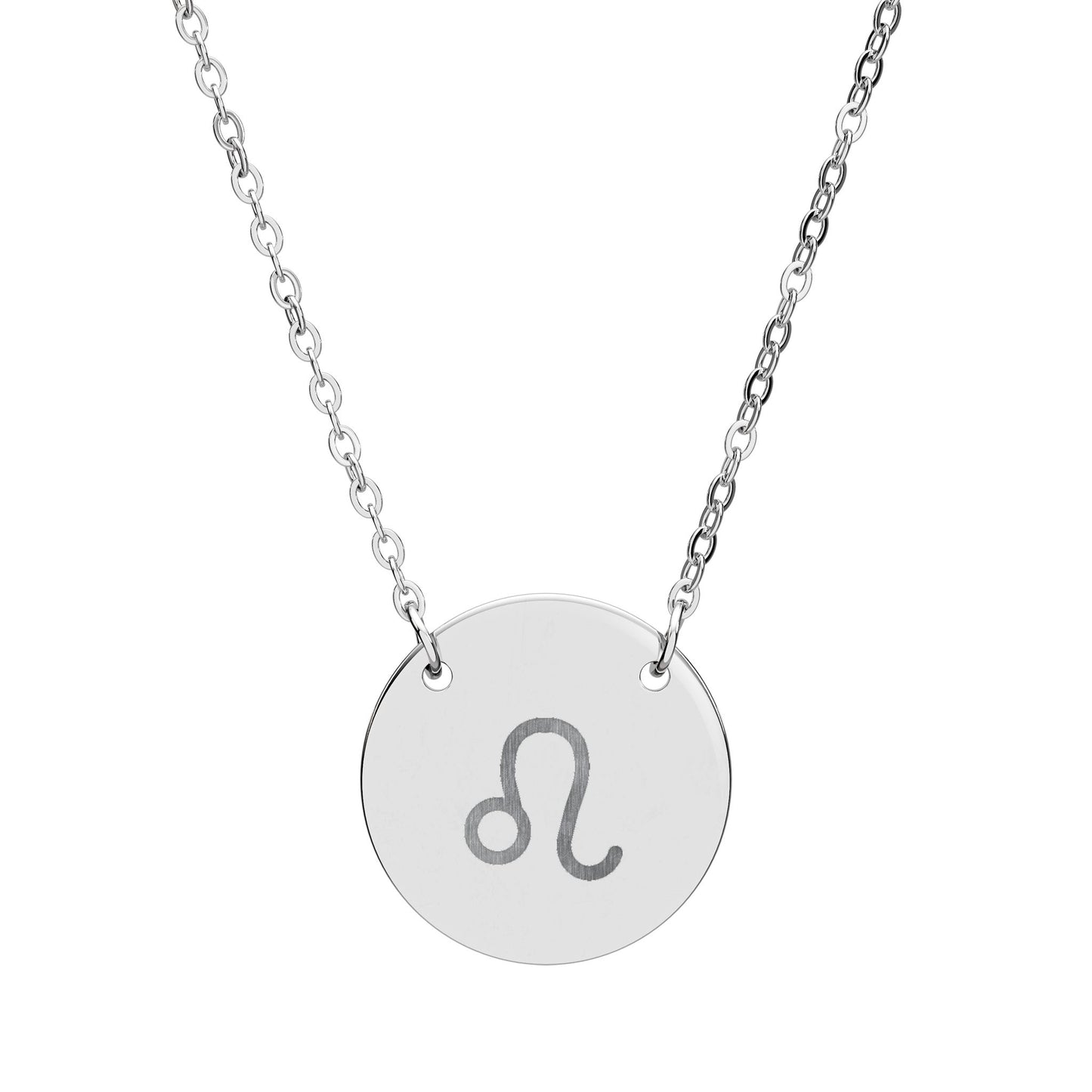 Leo Engraved Zodiac Necklace