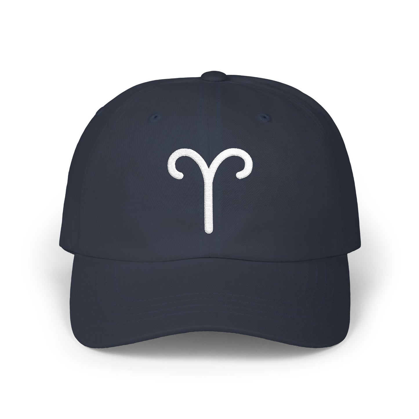 Aries Zodiac Hat — White Glyph