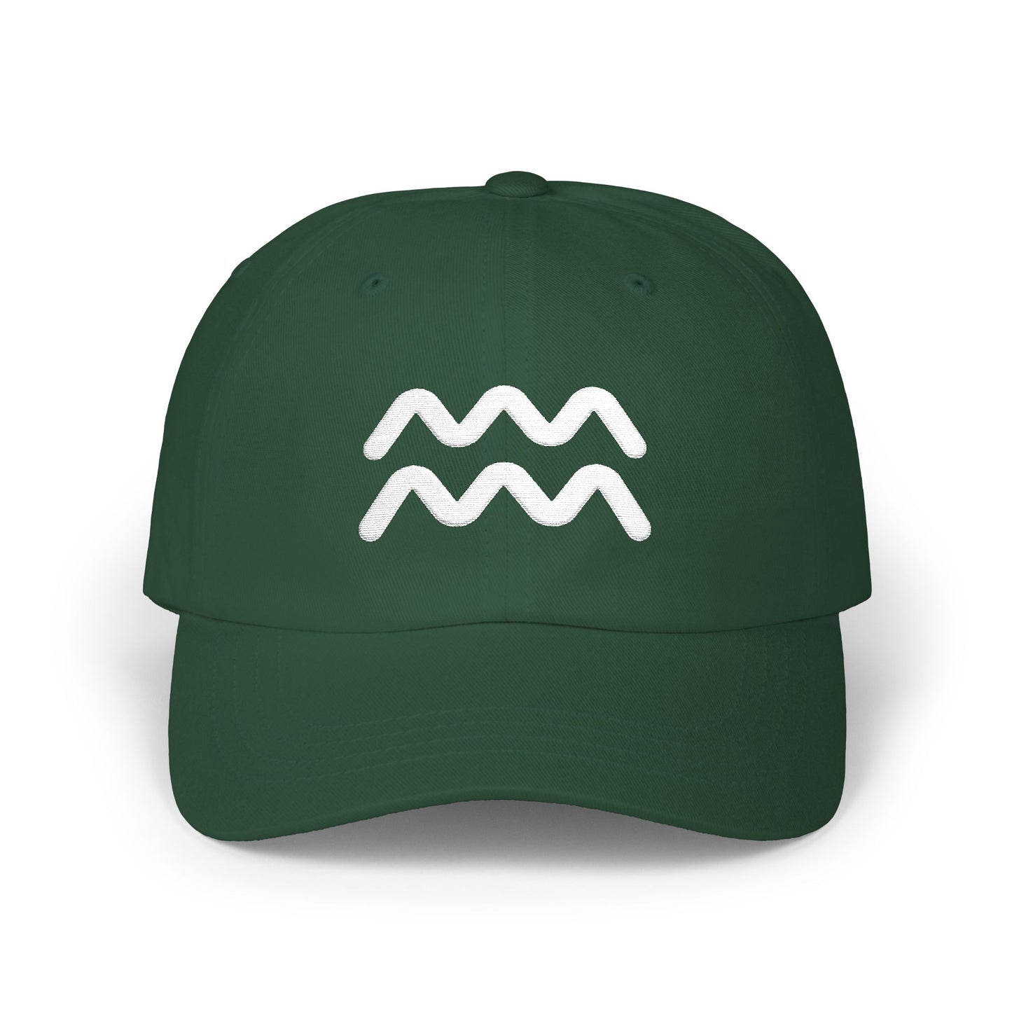 Aquarius Zodiac Hat — White Glyph