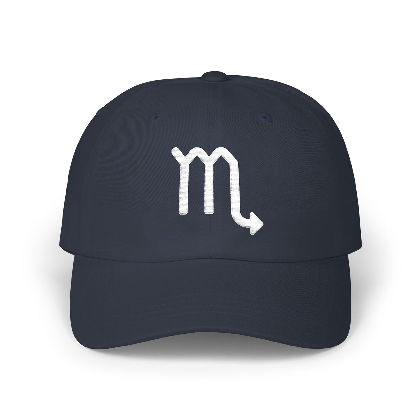 Scorpio Zodiac Hat — White Glyph