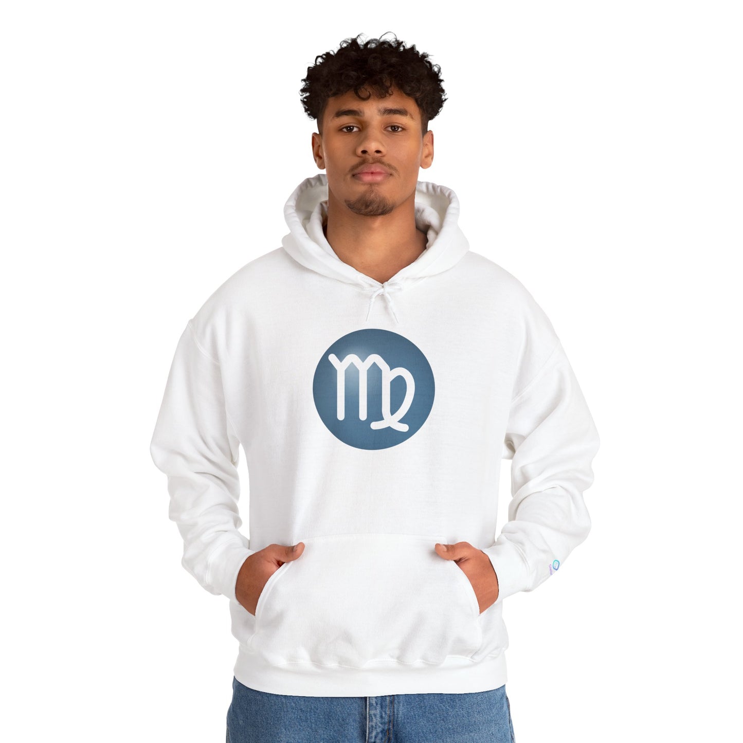 Unisex Virgo Zodiac Hoodie — Astrology Glyph Sweatshirt