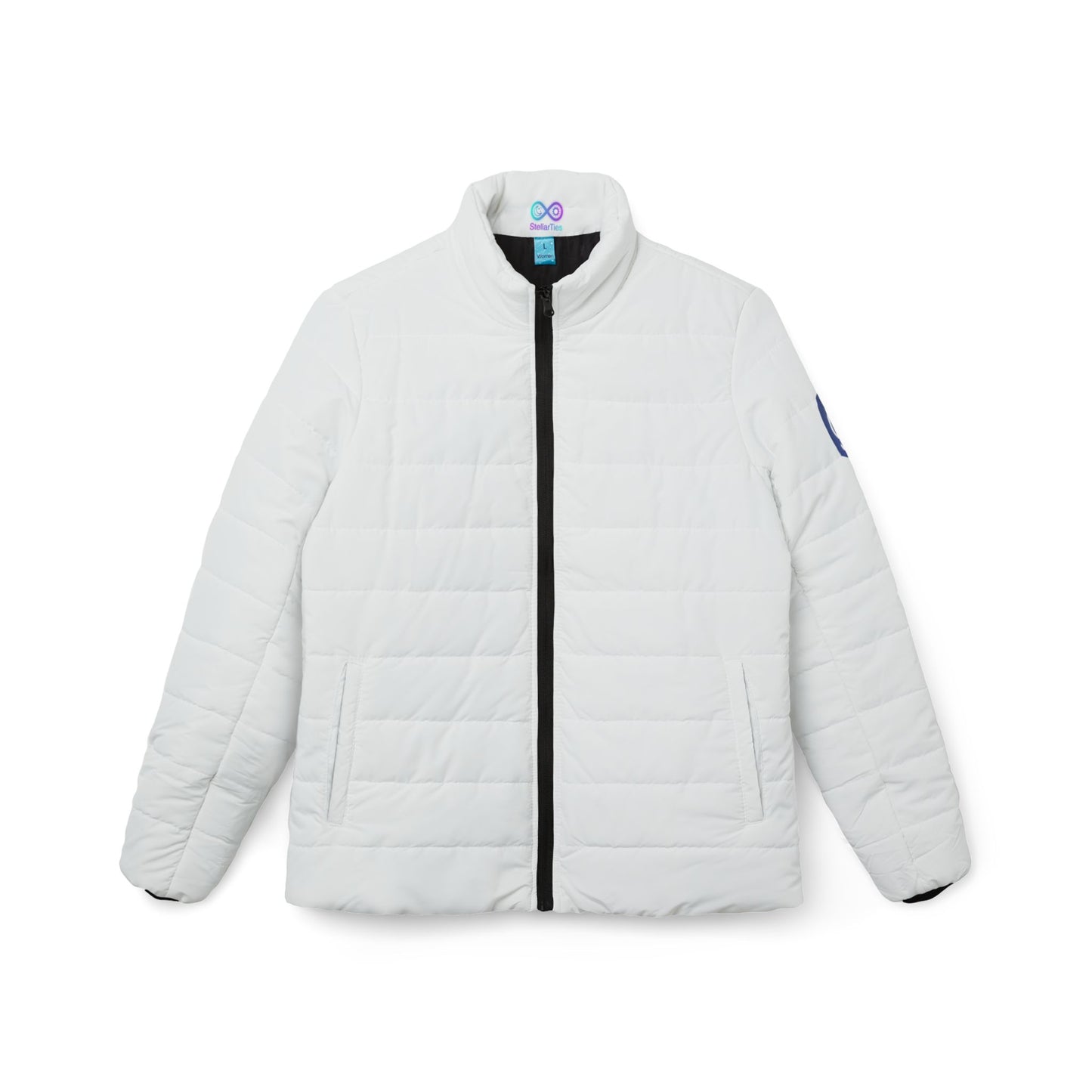 Women's Cancer White Quilted Puffer Jacket