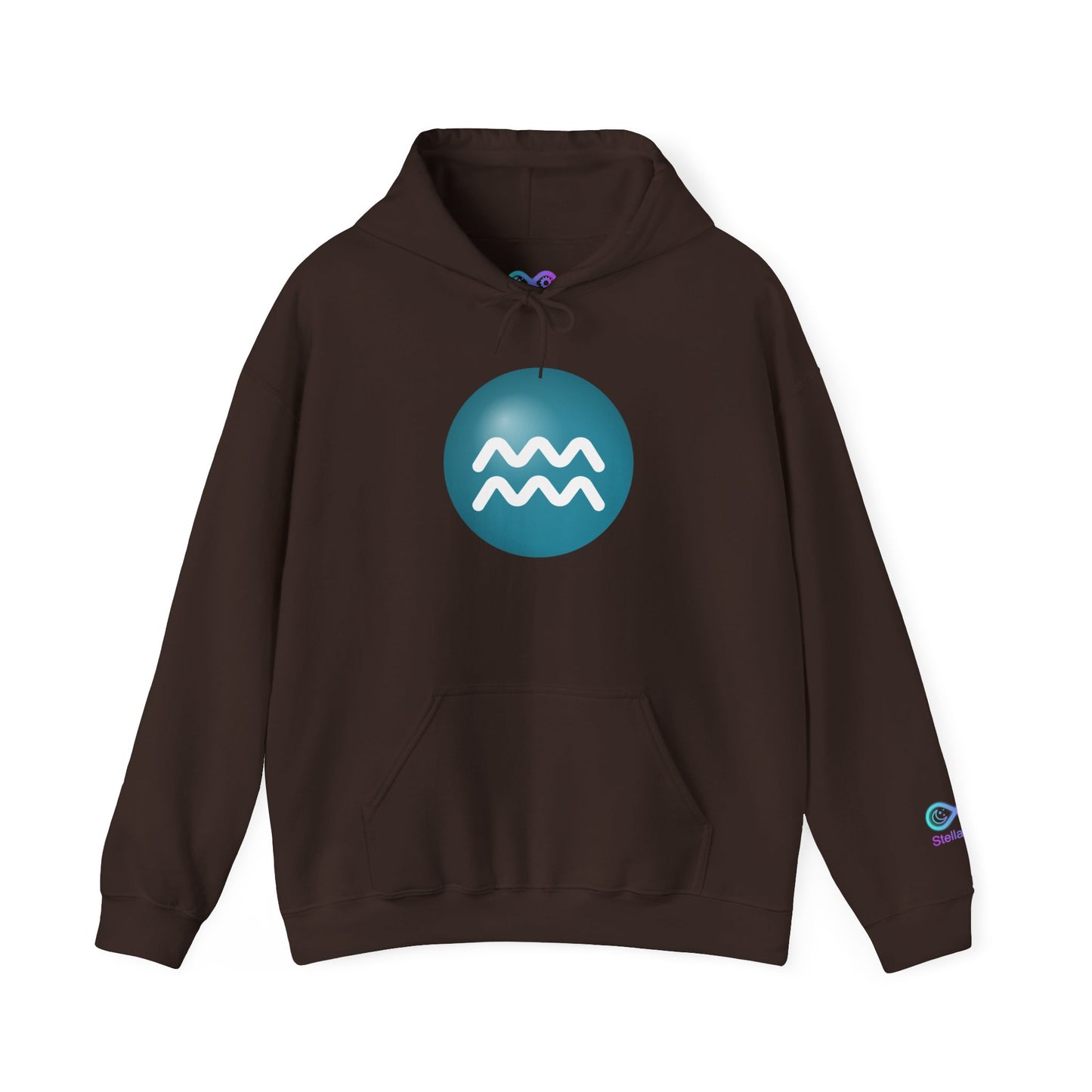 Unisex Aquarius Zodiac Hoodie — Astrology Glyph Sweatshirt
