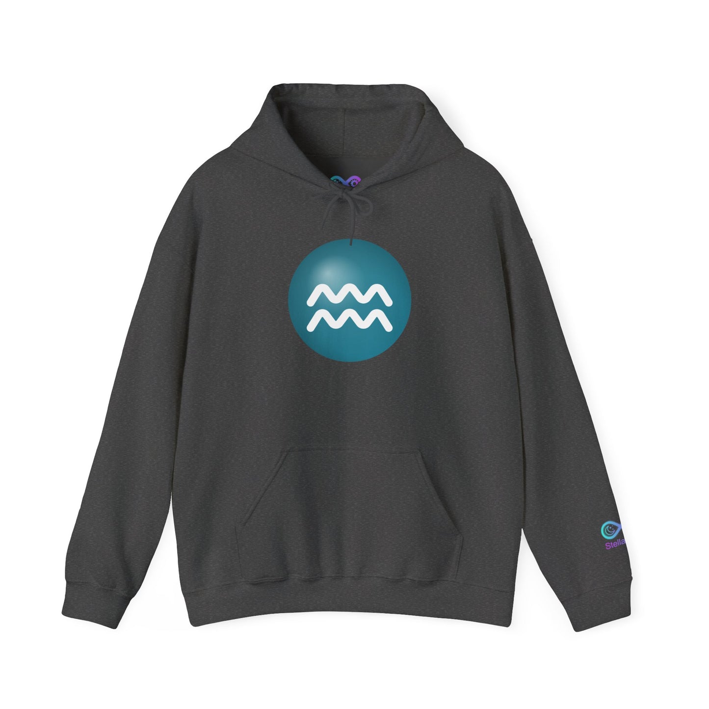 Unisex Aquarius Zodiac Hoodie — Astrology Glyph Sweatshirt