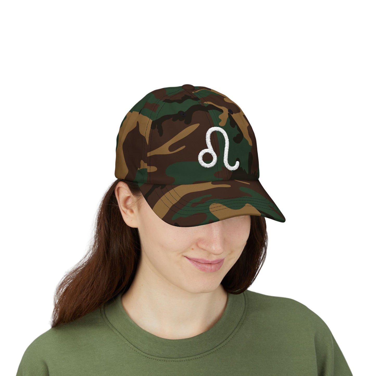 Leo Zodiac Hat — White Glyph