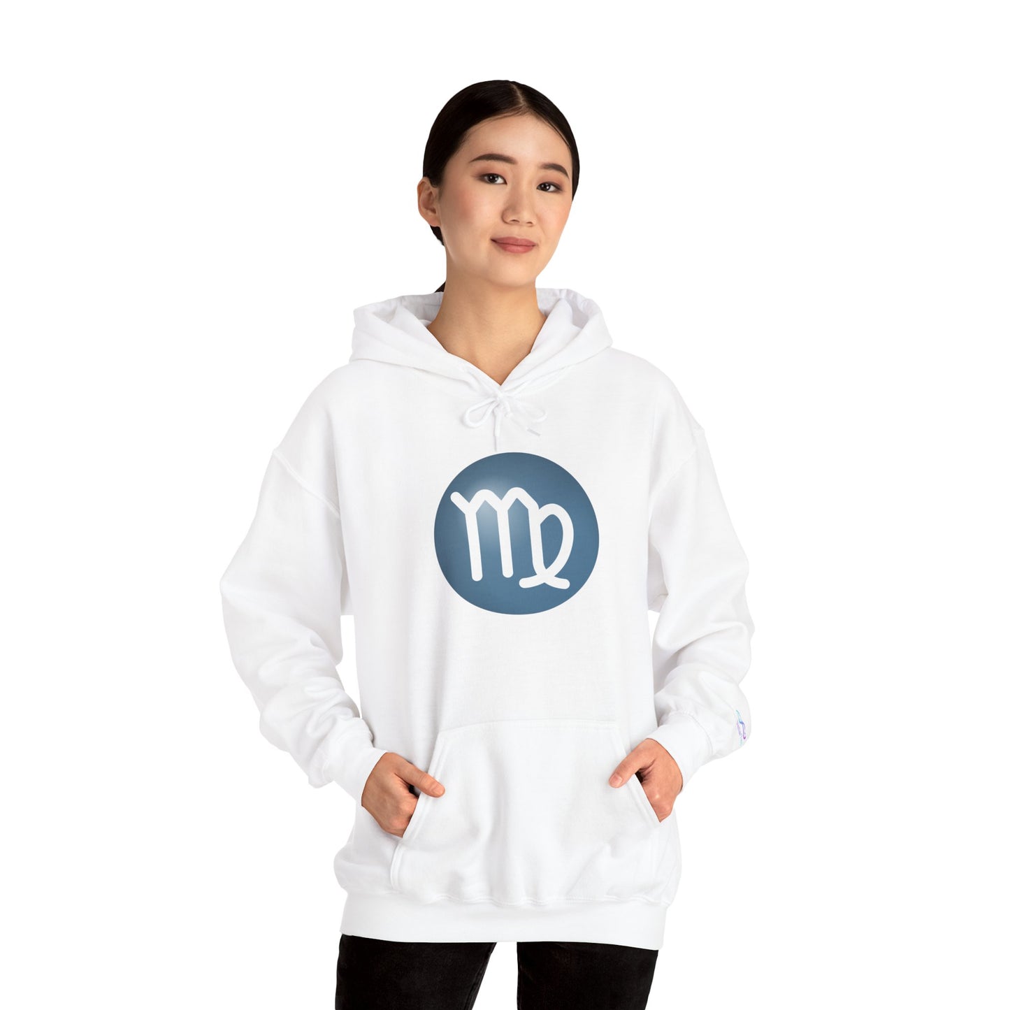 Unisex Virgo Zodiac Hoodie — Astrology Glyph Sweatshirt