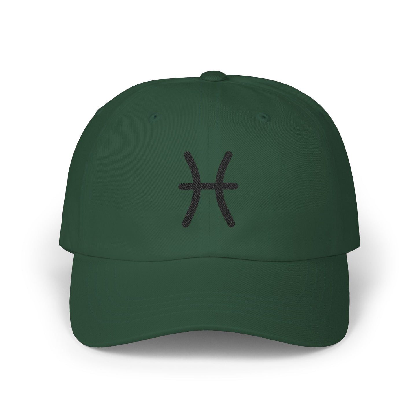 Pisces Zodiac Hat — Black Glyph