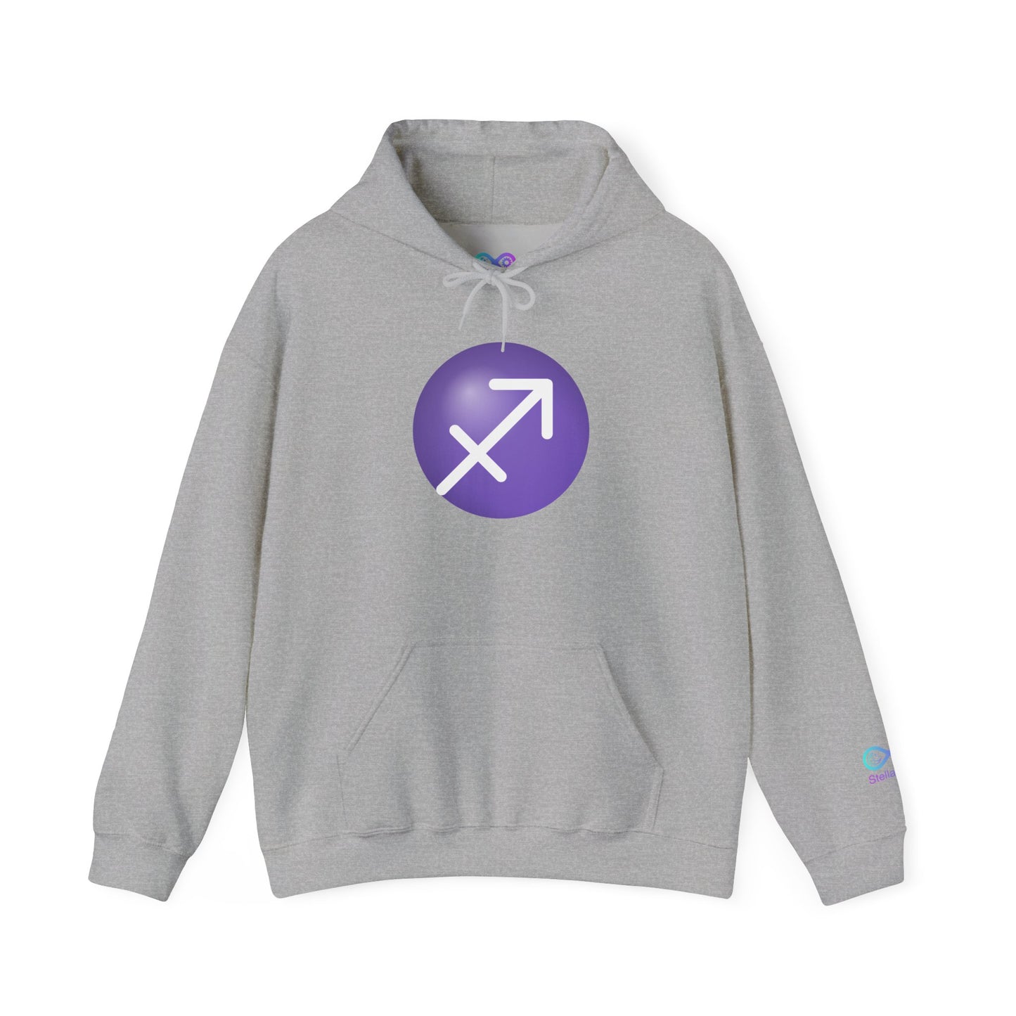 Unisex Sagittarius Zodiac Hoodie – Purple Astrology Sweatshirt