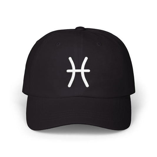 Pisces Zodiac Hat — White Glyph