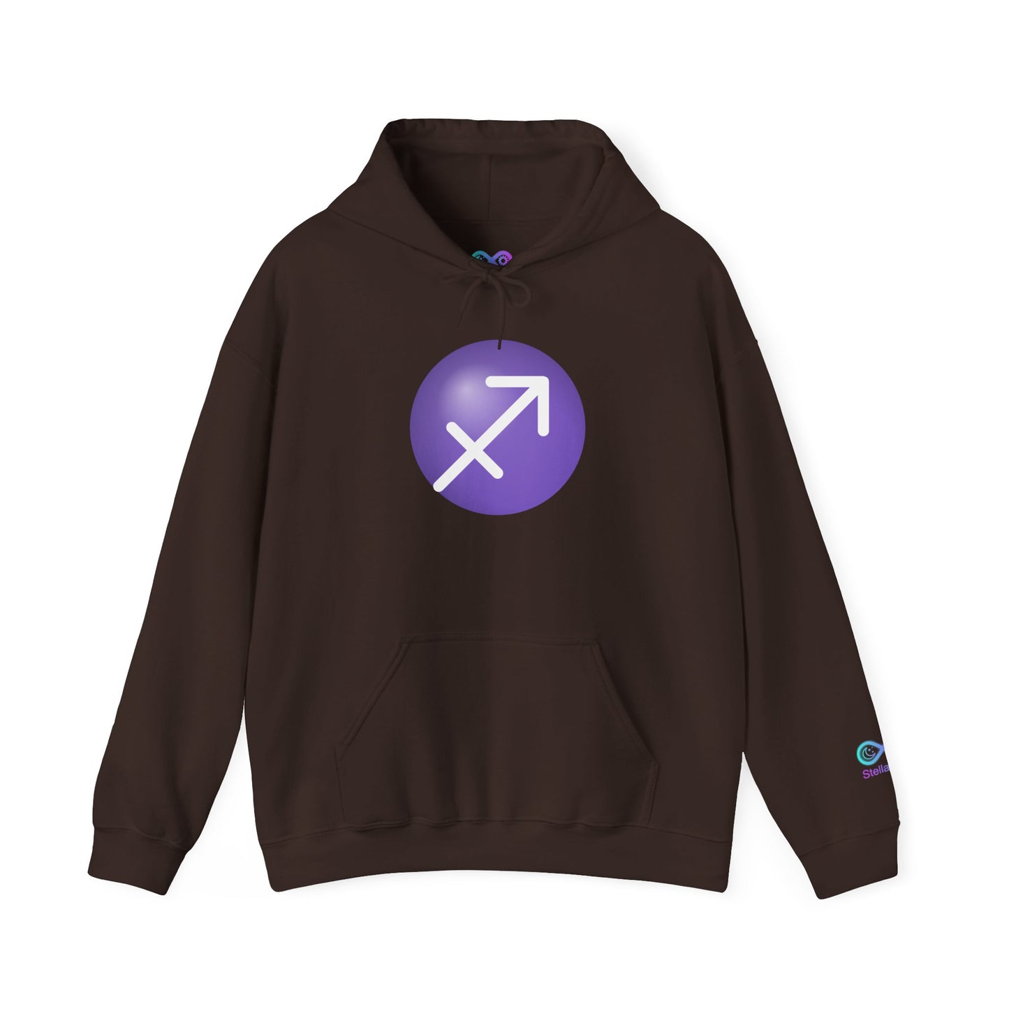 Unisex Sagittarius Zodiac Hoodie – Purple Astrology Sweatshirt