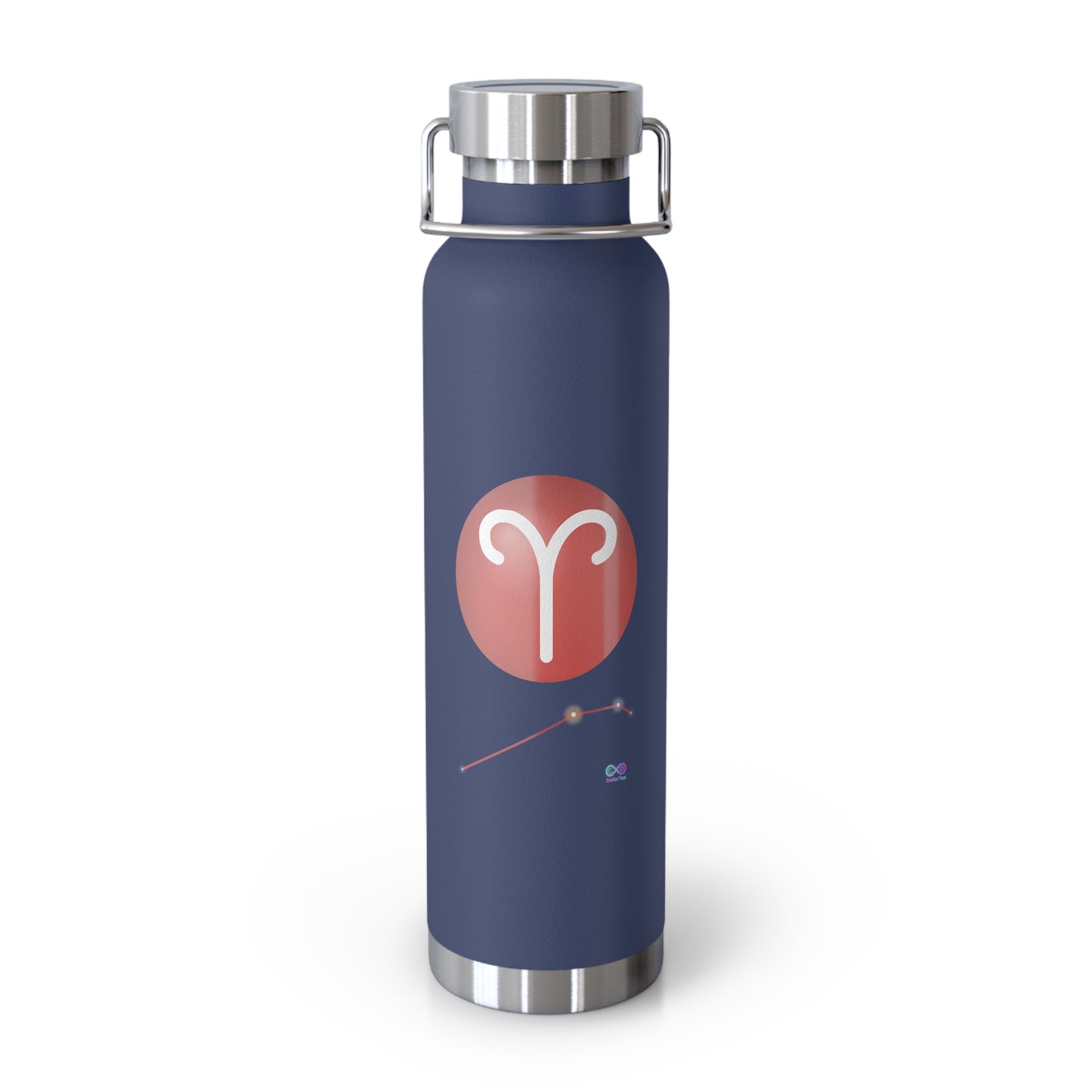 Aries Zodiac 22oz Vacuum Bottle — Copper-Accented Insulated Water Bottle