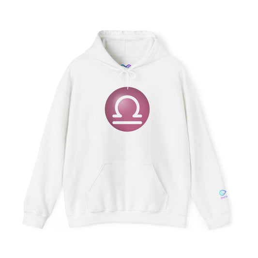 Unisex Libra Zodiac Hoodie — Astrology Glyph Sweatshirt