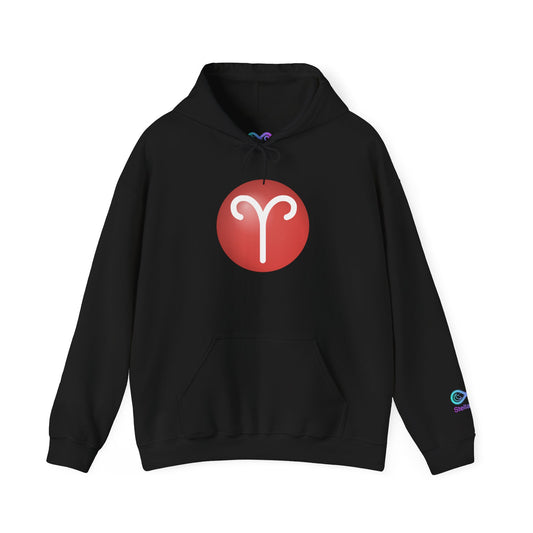 Unisex Aries Zodiac Hoodie — Astrology Glyph Pullover