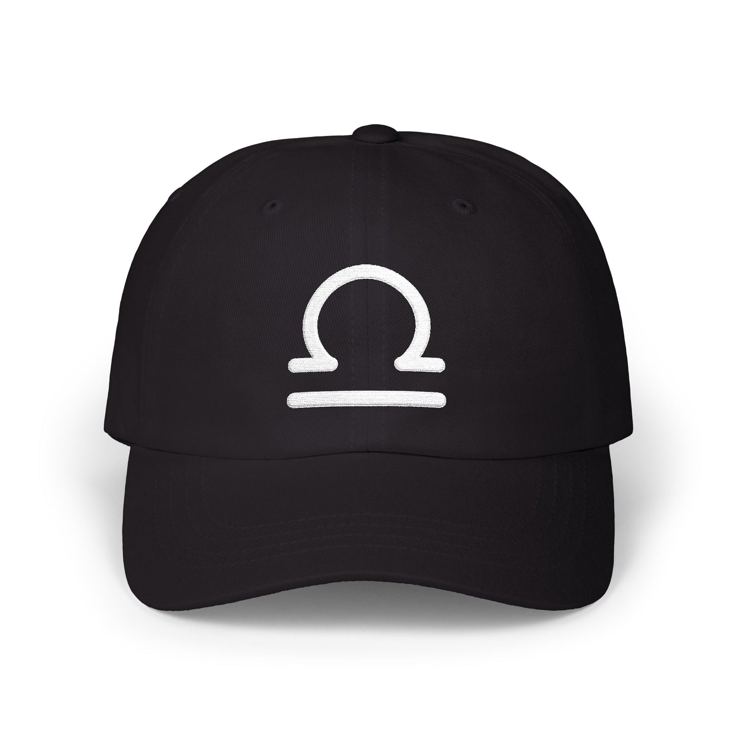 Libra Zodiac Hat — White Glyph
