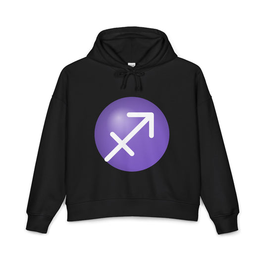 Women's Sagittarius Zodiac Hoodie — Astrology Glyph Sweatshirt