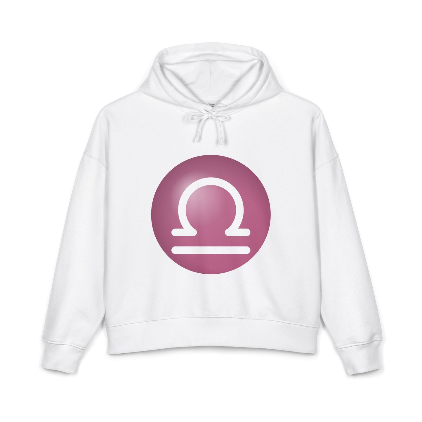 Women's Libra Symbol Hoodie —  Organic Midweight Astrology Pullover