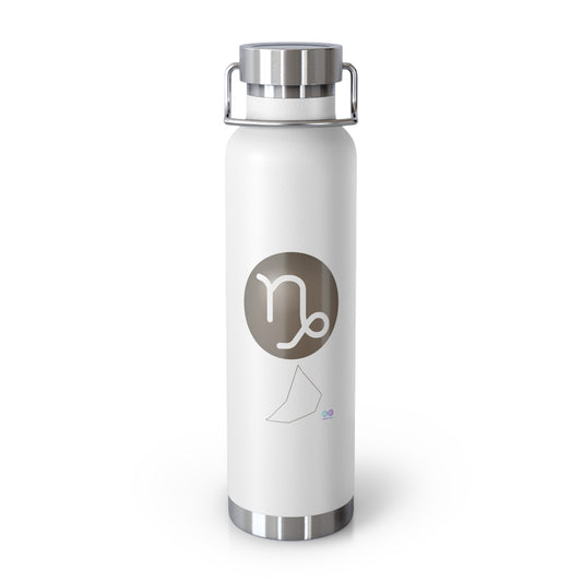 Capricorn Zodiac 22oz Insulated Water Bottle — Copper Symbol Travel Flask