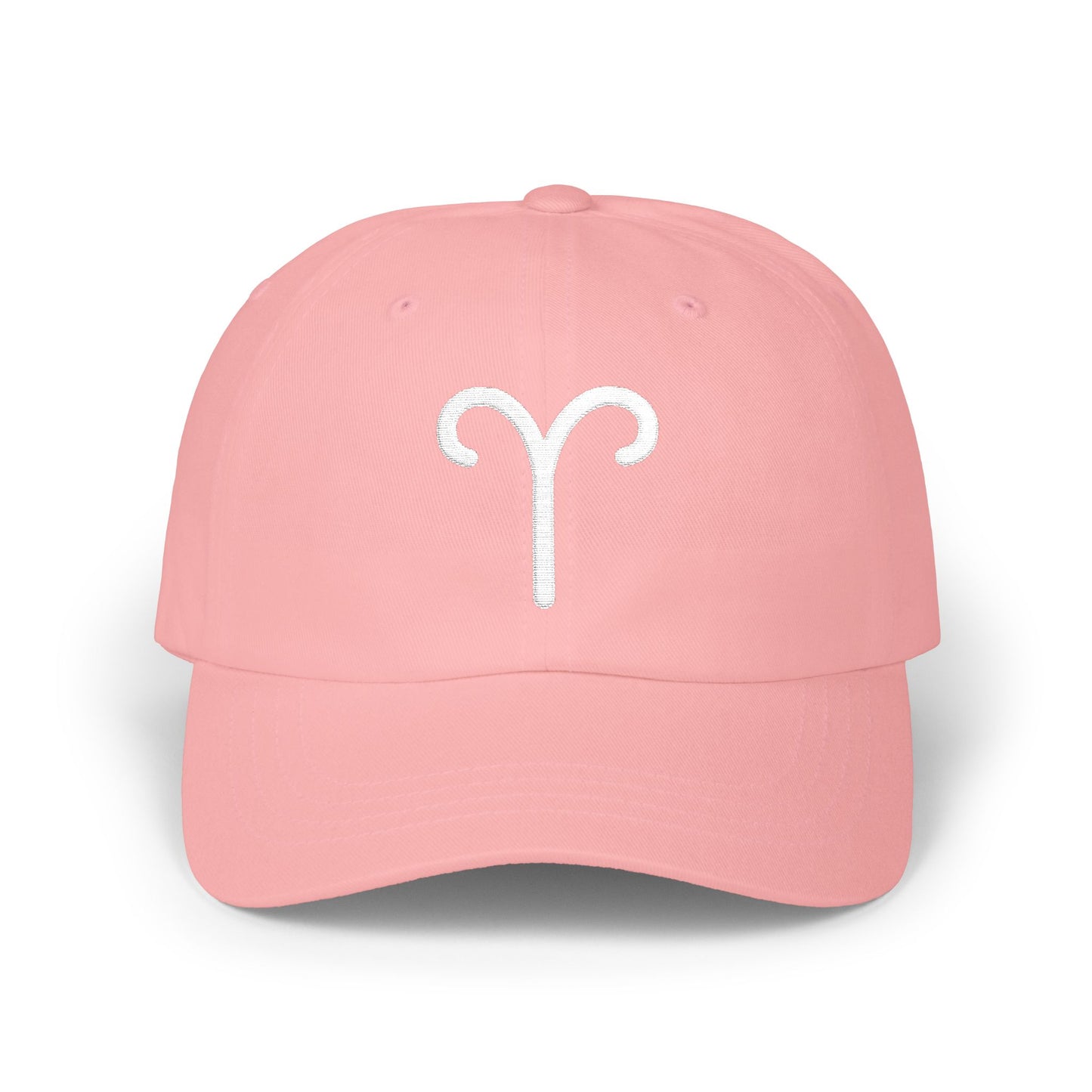 Aries Zodiac Hat — White Glyph