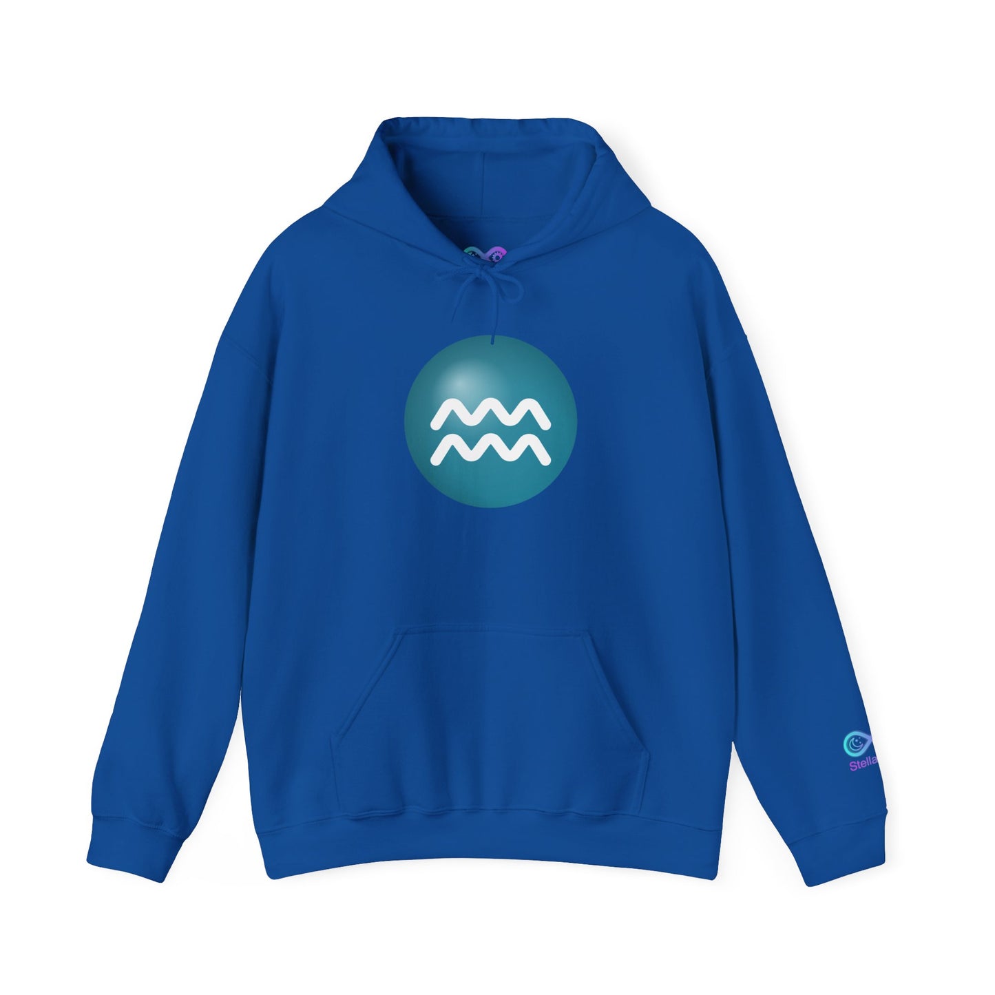 Unisex Aquarius Zodiac Hoodie — Astrology Glyph Sweatshirt