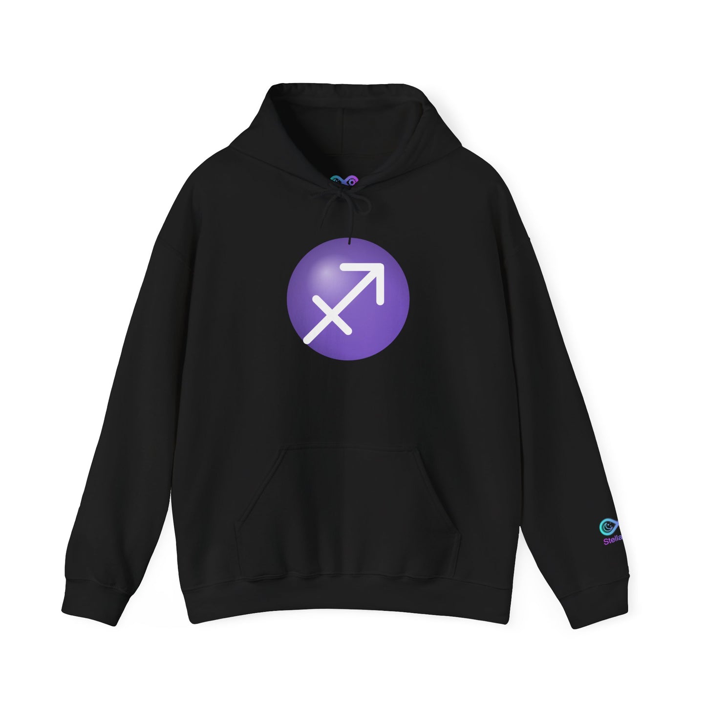 Unisex Sagittarius Zodiac Hoodie – Purple Astrology Sweatshirt