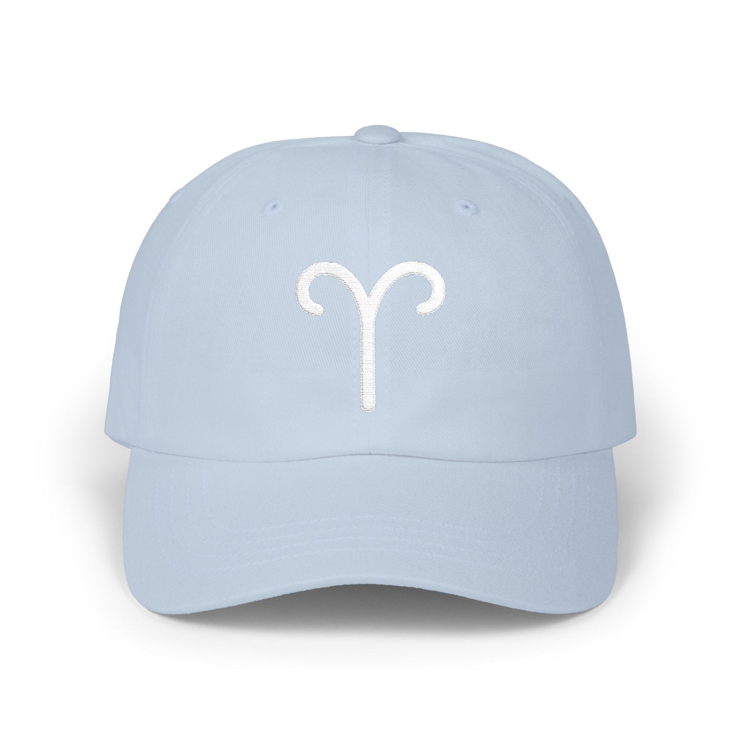 Aries Zodiac Hat — White Glyph