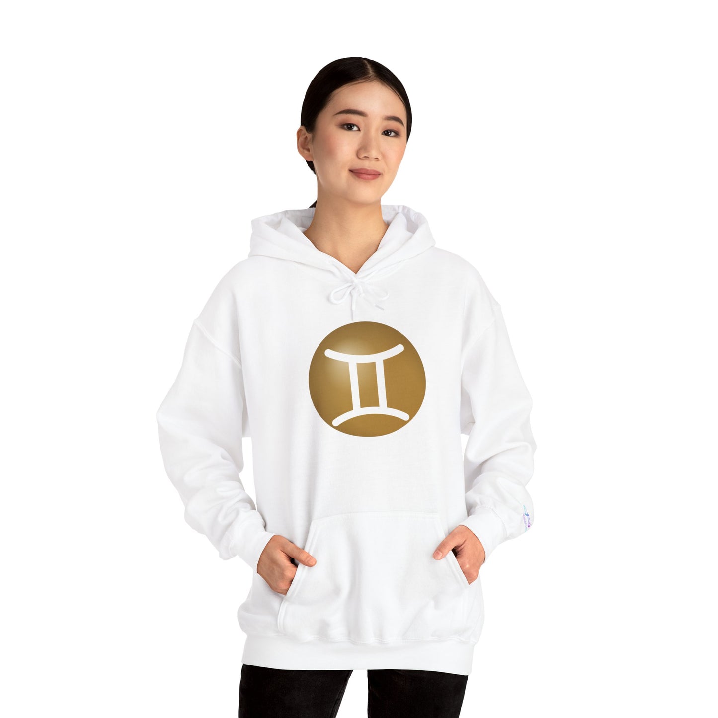 Unisex Gemini Zodiac Hoodie — Astrology Symbol Sweatshirt