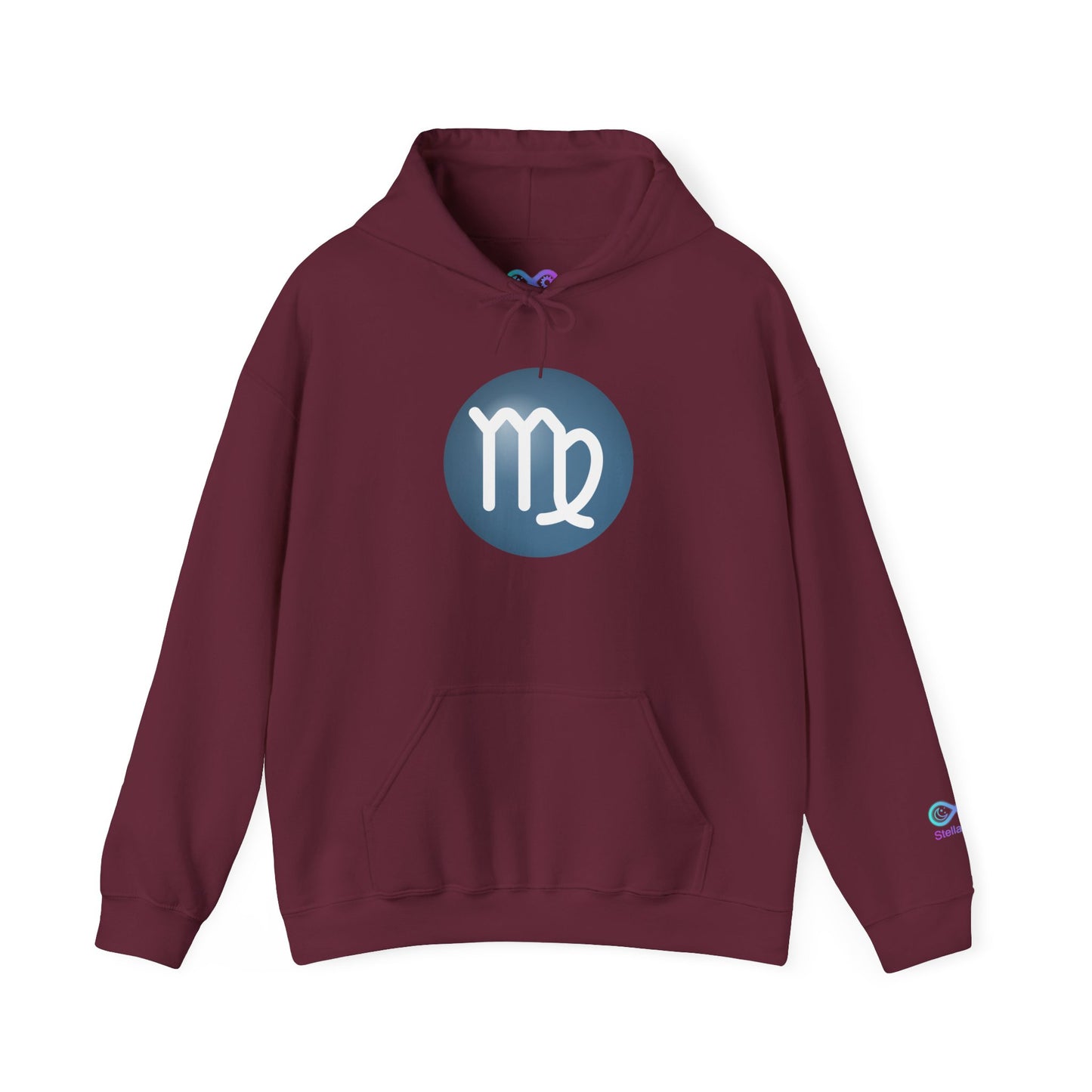 Unisex Virgo Zodiac Hoodie — Astrology Glyph Sweatshirt