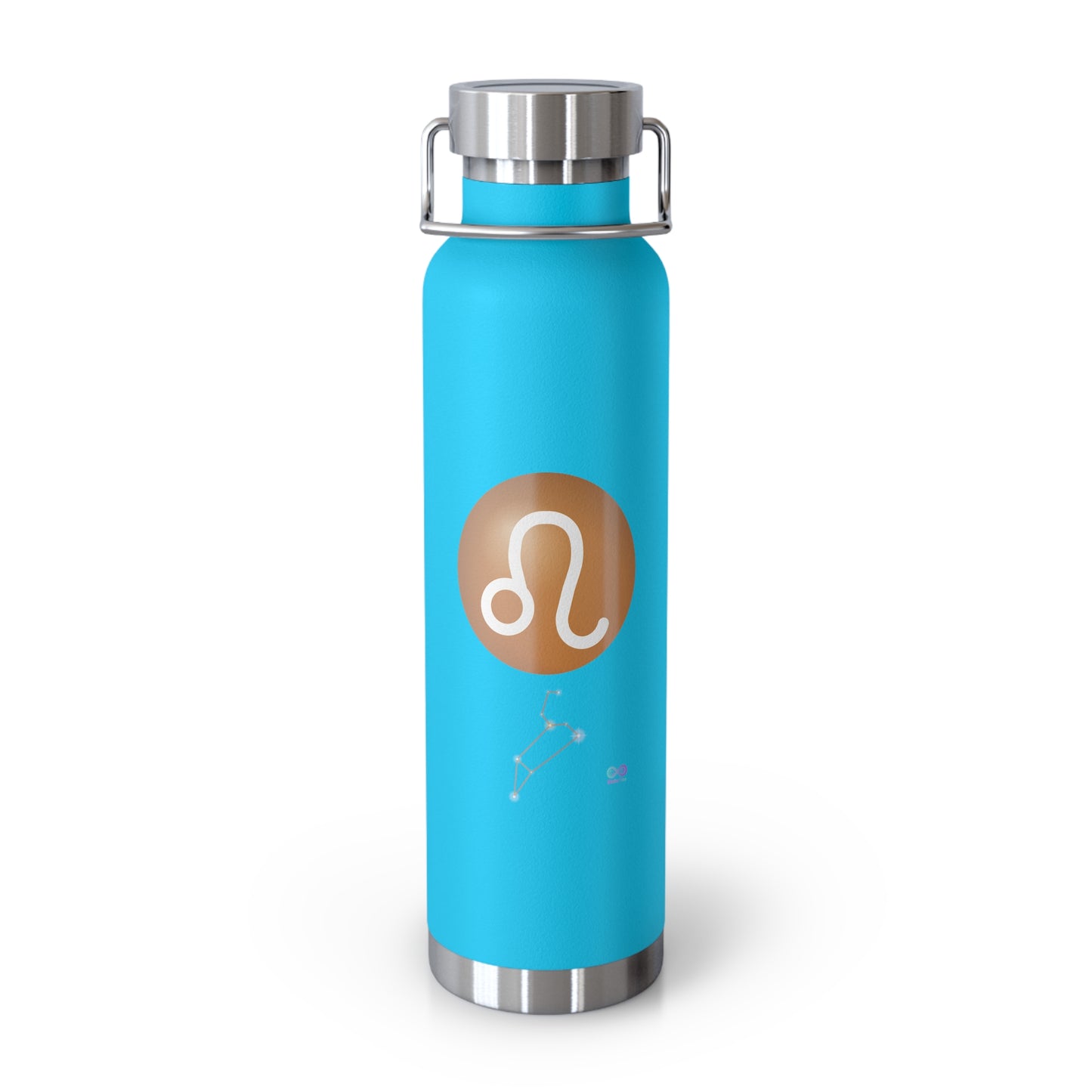 Leo Zodiac Copper Vacuum Insulated Bottle — 22 oz Stainless Travel Tumbler