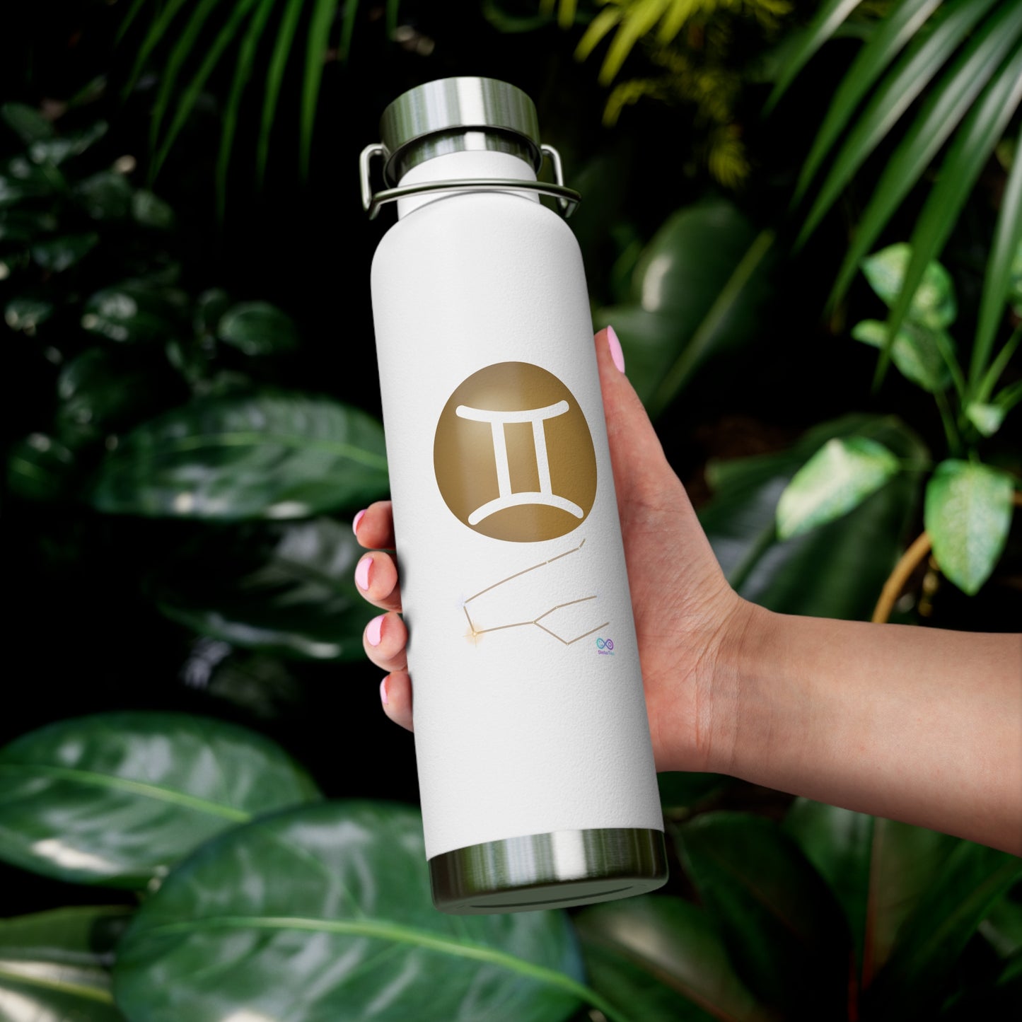 Gemini Zodiac Copper Vacuum Water Bottle — 22oz Insulated Bottle
